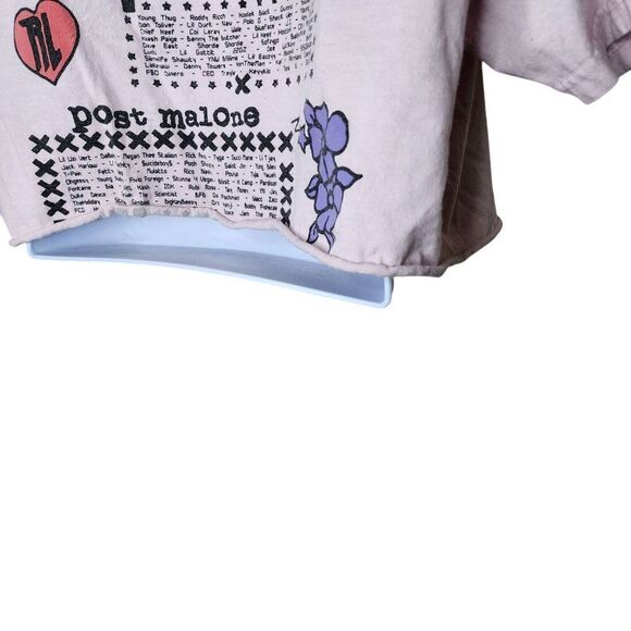 Rolling Loud Miami Concert Tshirt Cut Off Womens XL Pink Post Malone Travis Scot - Picture 5 of 6